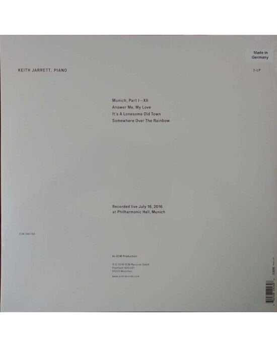Keith Jarrett – Munich (LP) Plak (Sıfır - Kapalı Ambalaj)